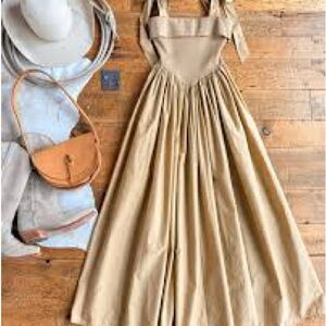 Chic Tan Midi Dress Savannah Sevens NWT
